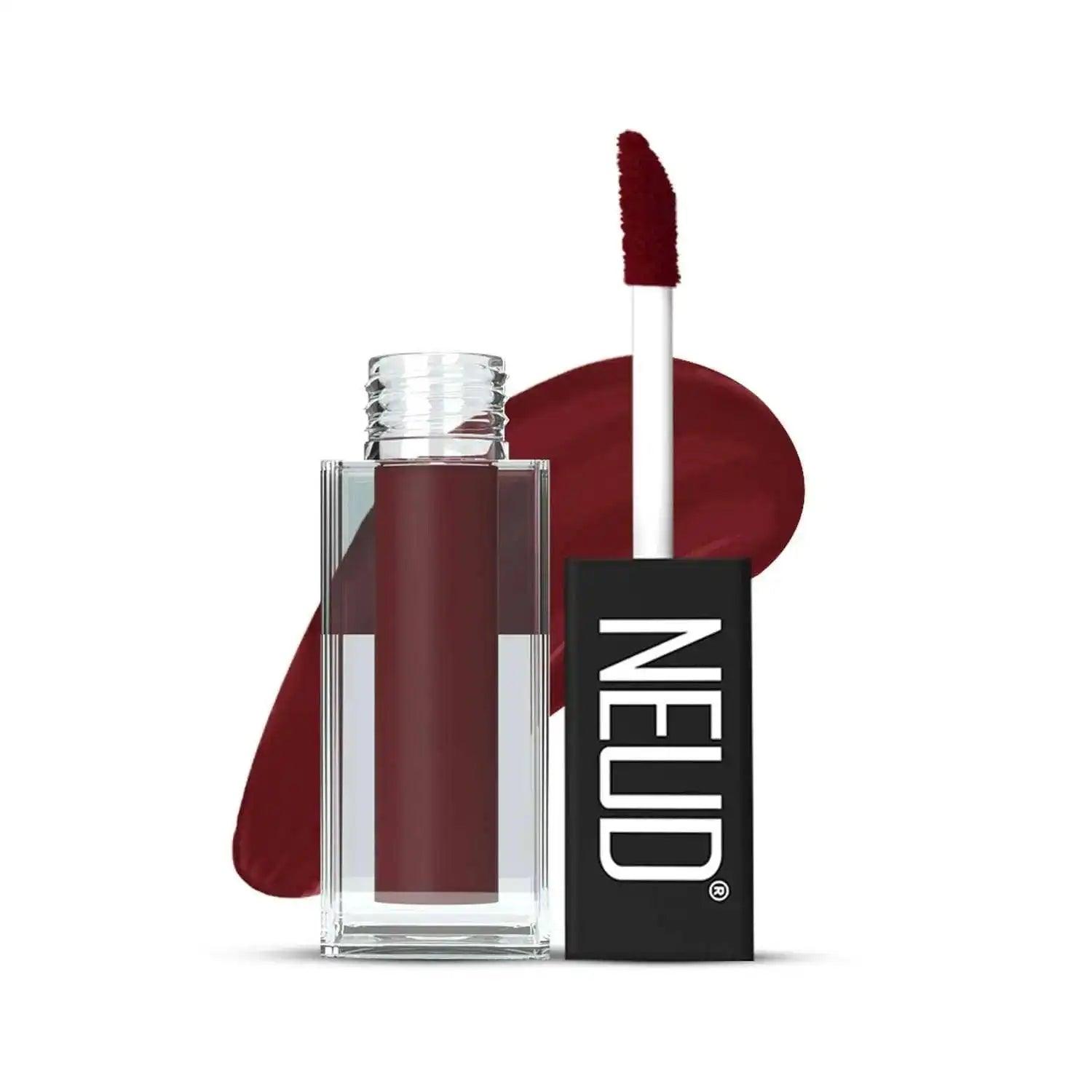 Buy 1 Pack NEUD Matte Liquid Lipstick Mocha Brownie with Jojoba Oil, Vitamin E and Almond Oil - Smudge Proof 12-hour Stay Formula with Free Lip Gloss - everteen-neud.com