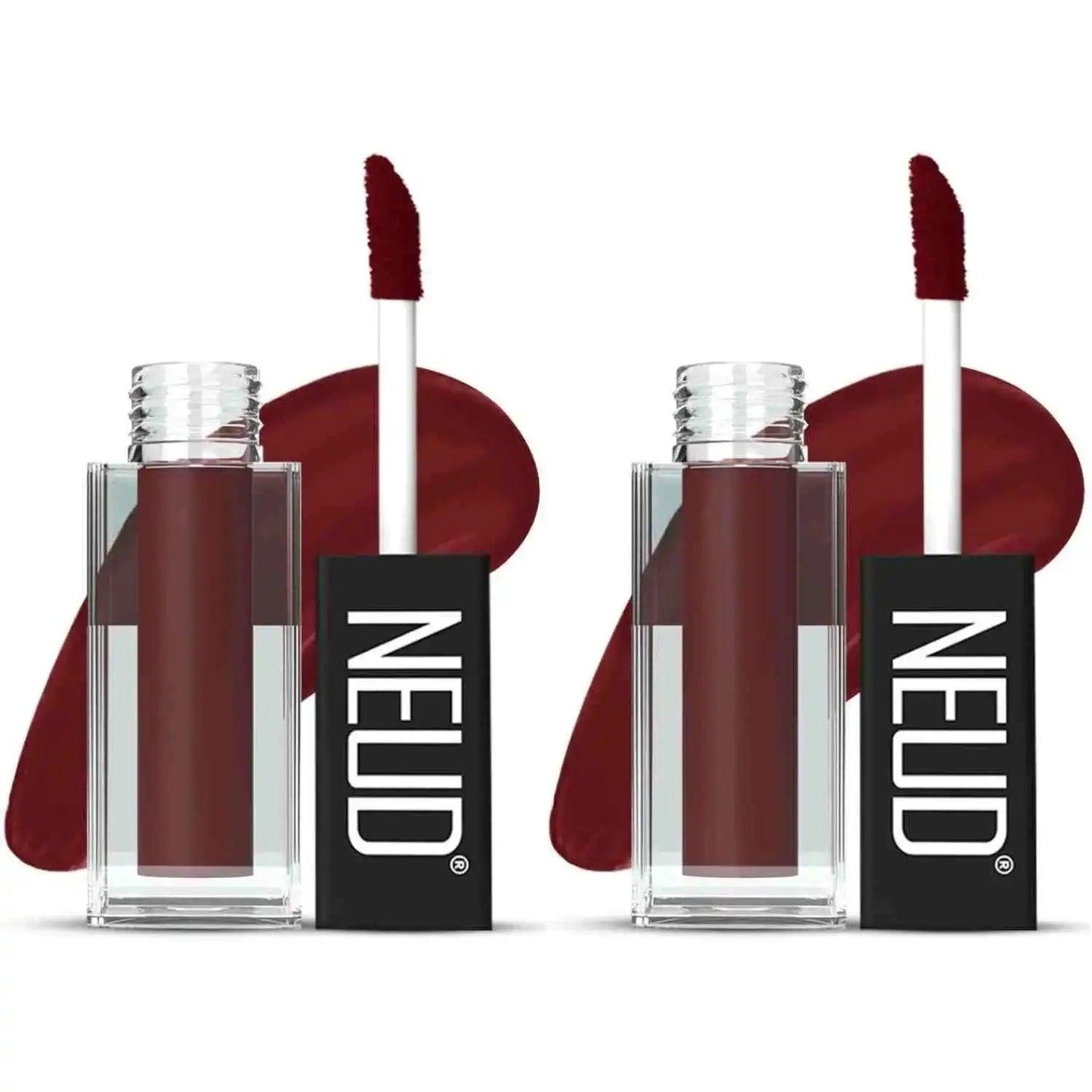 Buy 2 Packs NEUD Matte Liquid Lipstick Mocha Brownie with Jojoba Oil, Vitamin E and Almond Oil - Smudge Proof 12-hour Stay Formula with Free Lip Gloss - everteen-neud.com