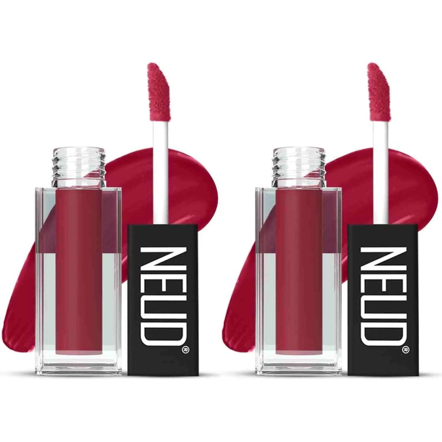 NEUD Matte Liquid Lipstick Peachy Pink with Jojoba Oil, Vitamin E and Almond Oil - Smudge Proof 12-hour Stay Formula with Free Lip Gloss 7419870355777