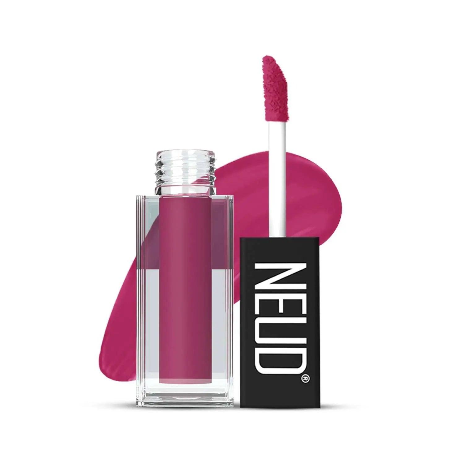 NEUD Matte Liquid Lipstick Quirky Tease with Jojoba Oil, Vitamin E and Almond Oil - Smudge Proof 12-hour Stay Formula with Free Lip Gloss
