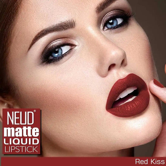 NEUD Red Kiss Matte Liquid Lipstick with Free Lip Gloss - everteen-neud.com