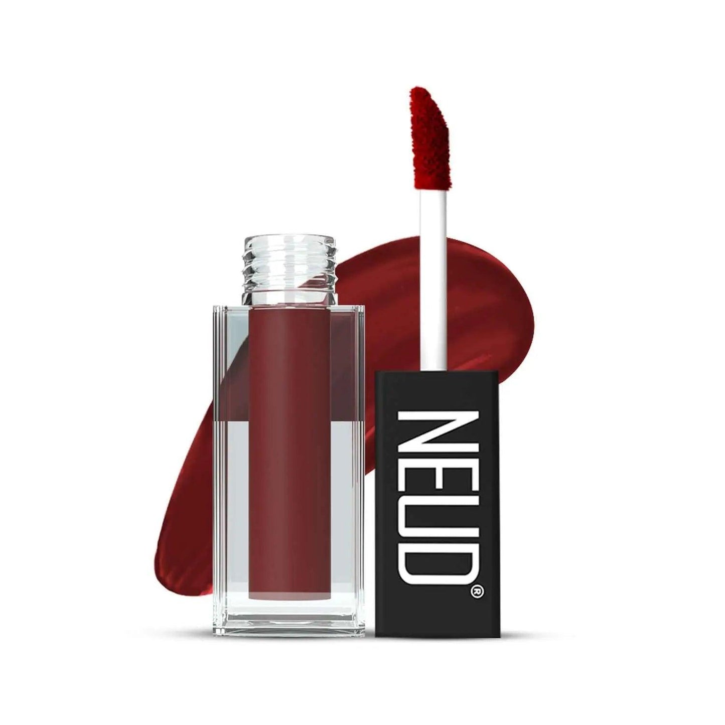 NEUD Matte Liquid Lipstick Red Kiss with Jojoba Oil, Vitamin E and Almond Oil - Smudge Proof 12-hour Stay Formula with Free Lip Gloss 8906116281239