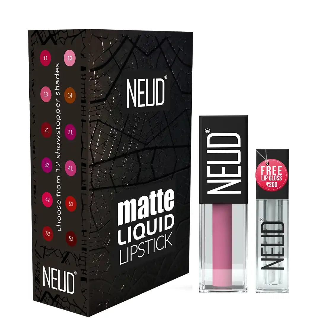 Get Free Lip Gloss Worth Rs.200 Inside Every Pack of NEUD Matte Liquid Lipstick Supple Candy - everteen-neud.com