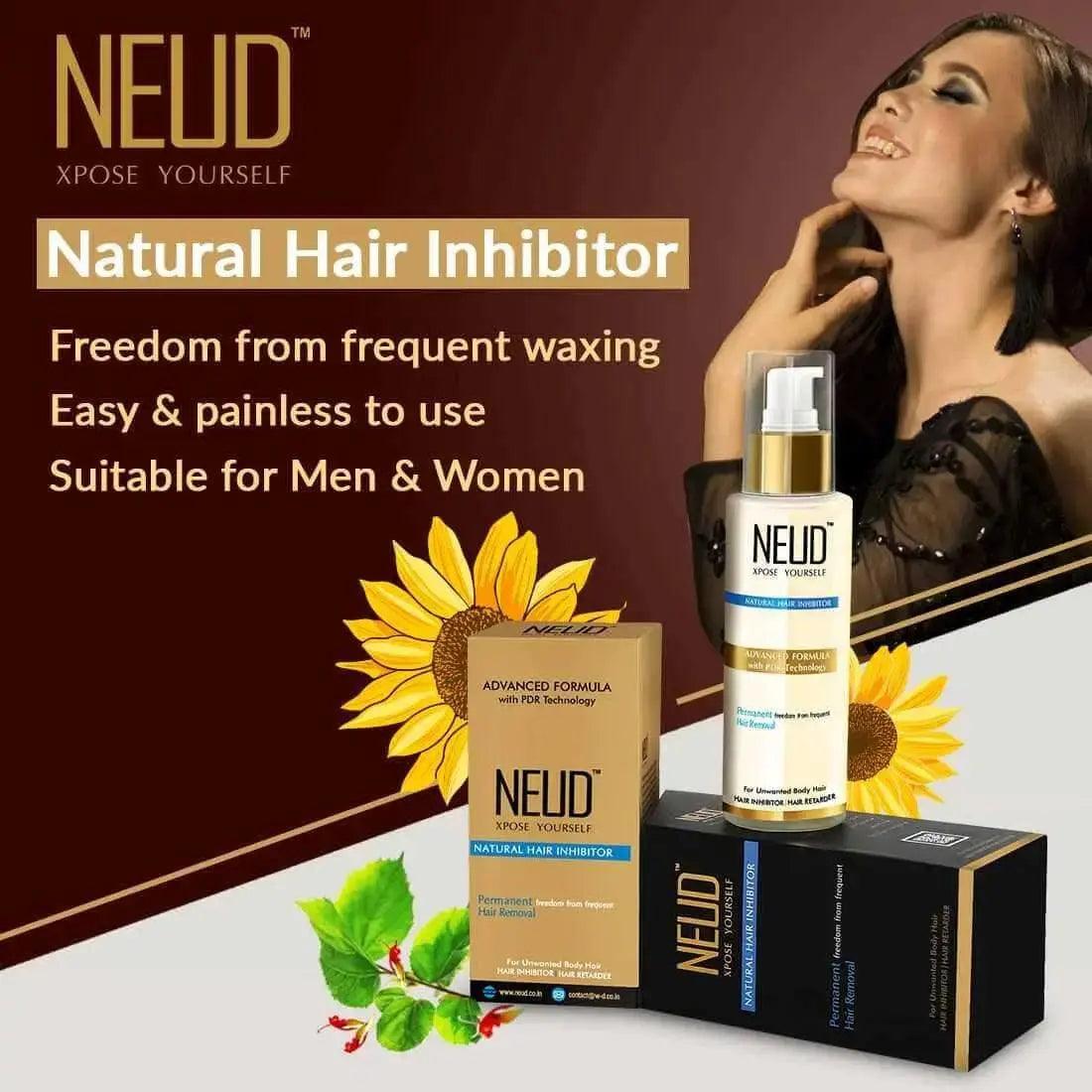 NEUD Natural Hair Inhibitor Lotion for Men & Women - 80g