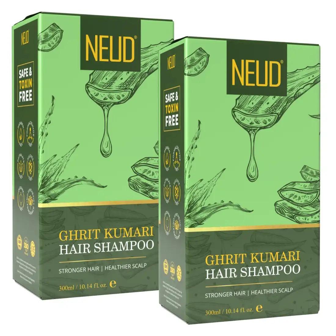 Buy 2 Packs NEUD Premium Ghrit Kumari Shampoo Aloe Vera Hair Cleanser 300ml Each - everteen-neud.com