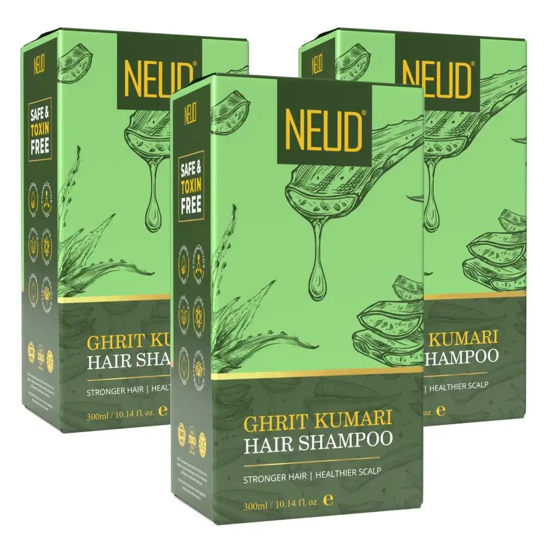 Buy 3 Packs NEUD Premium Ghrit Kumari Shampoo Aloe Vera Hair Cleanser 300ml Each - everteen-neud.com