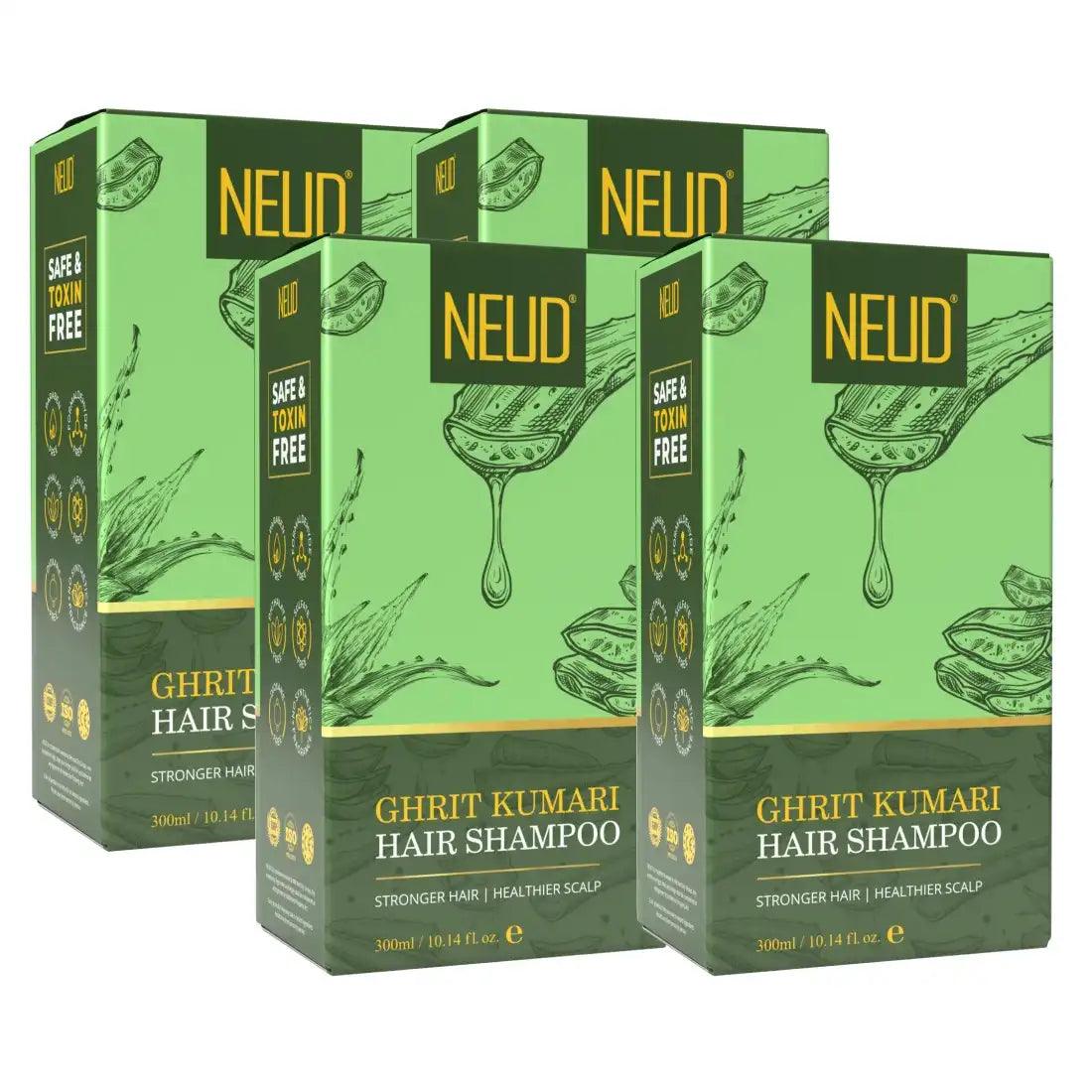 Buy 4 Packs NEUD Premium Ghrit Kumari Shampoo Aloe Vera Hair Cleanser 300ml Each - everteen-neud.com