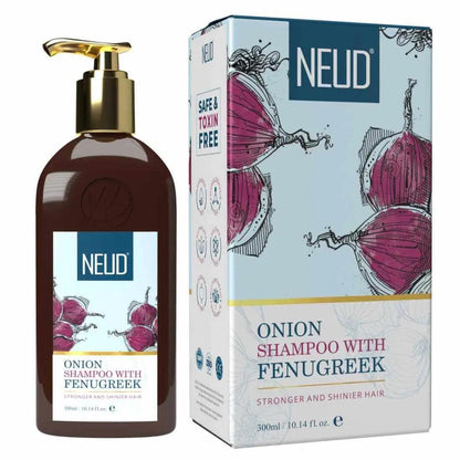 NEUD Premium Onion Hair Shampoo with Fenugreek for Men & Women - 300 ml 8906116280522