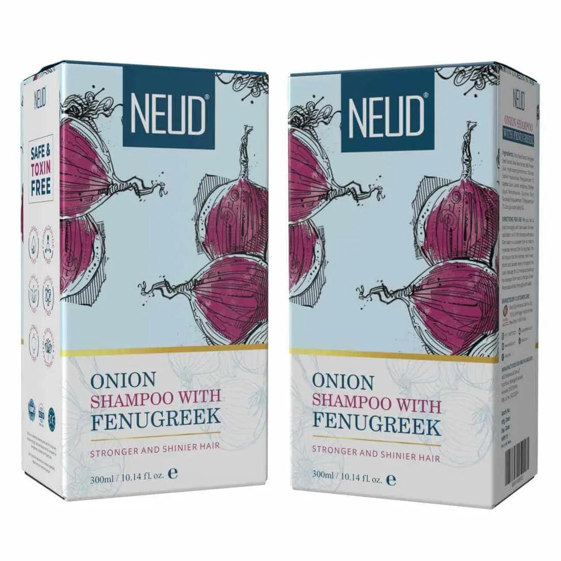 NEUD Premium Onion Hair Shampoo with Fenugreek for Men & Women - 300 ml 9559682305800