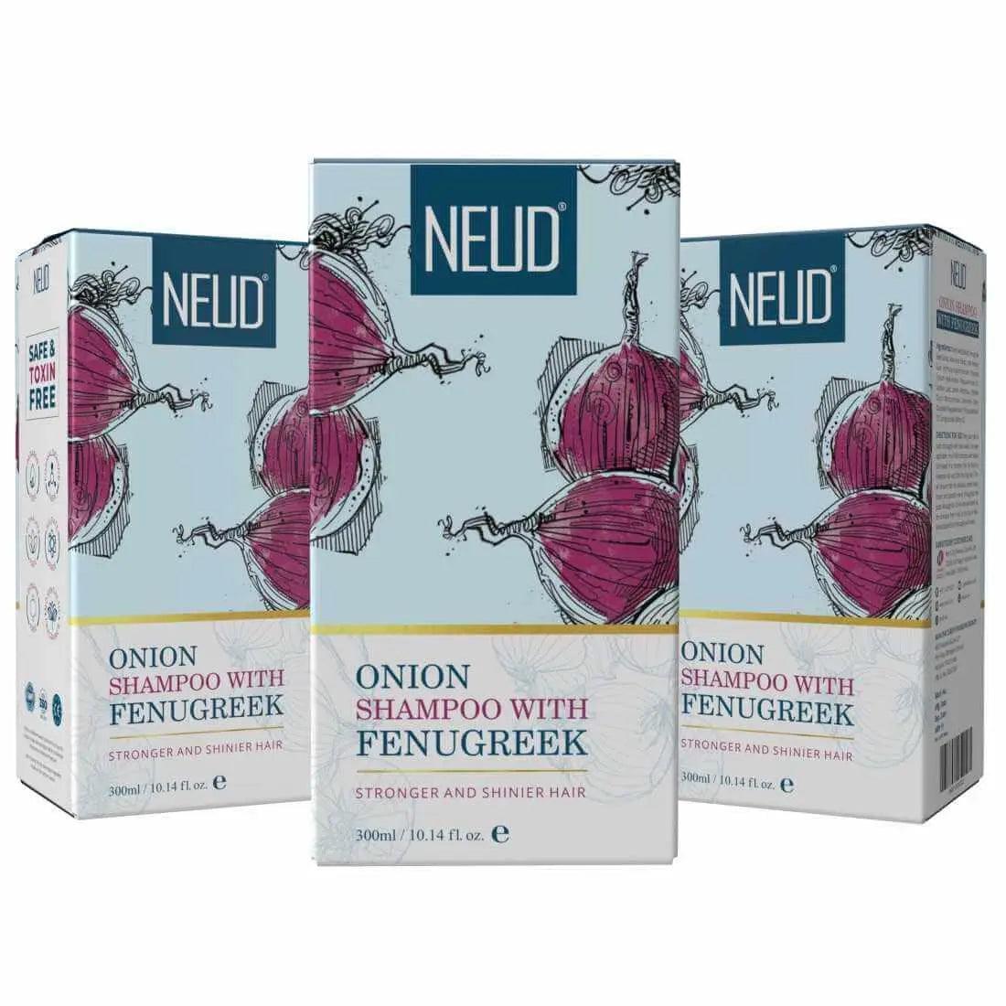 NEUD Premium Onion Hair Shampoo with Fenugreek for Men & Women - 300 ml 9559682305978