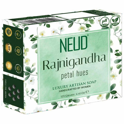 Buy 1 Pack NEUD Rajnigandha Petal Hues Luxury Artisan pH Balanced Vegan Handmade Soap 125g With Tuberose - everteen-neud.com