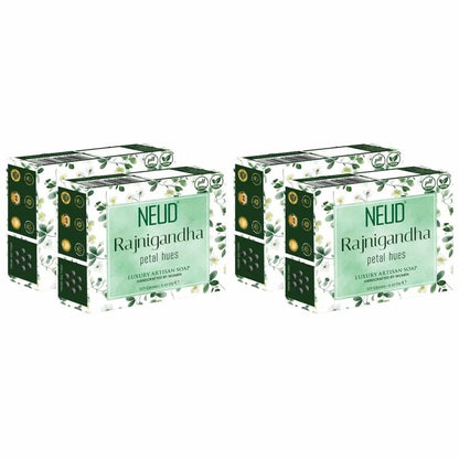 Buy 4 Packs NEUD Rajnigandha Petal Hues Luxury Artisan pH Balanced Vegan Handmade Soap 125g Each With Tuberose - everteen-neud.com