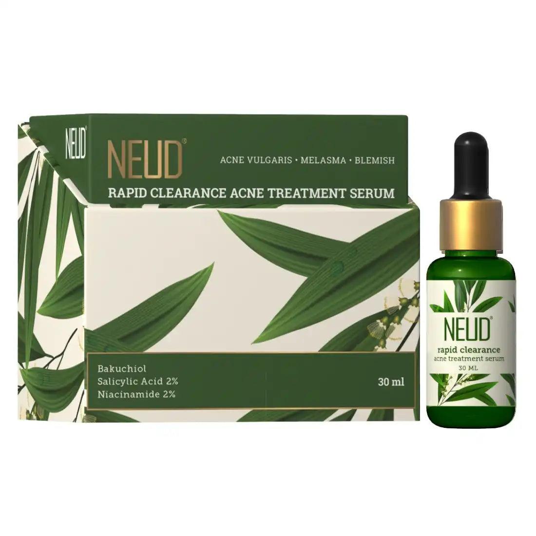 Buy 1 Pack NEUD Rapid Clearance Acne Treatment Serum 30ml With Salicylic Acid, Bakuchiol and Niacinamide - everteen-neud.com