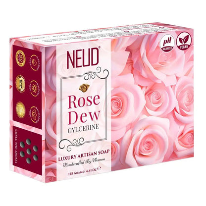 Buy 1 Pack NEUD Rose Dew Glycerine Luxury Artisan pH-Balanced Handmade Soap 125g - everteen-neud.com