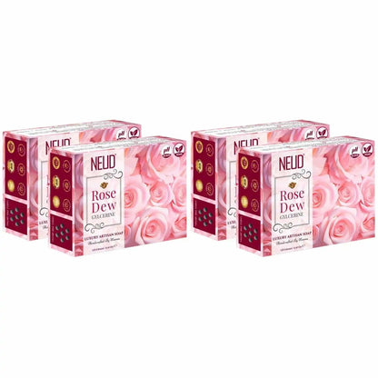 Buy 4 Packs NEUD Rose Dew Glycerine Luxury Artisan pH-Balanced Handmade Soap 125g Each - everteen-neud.com