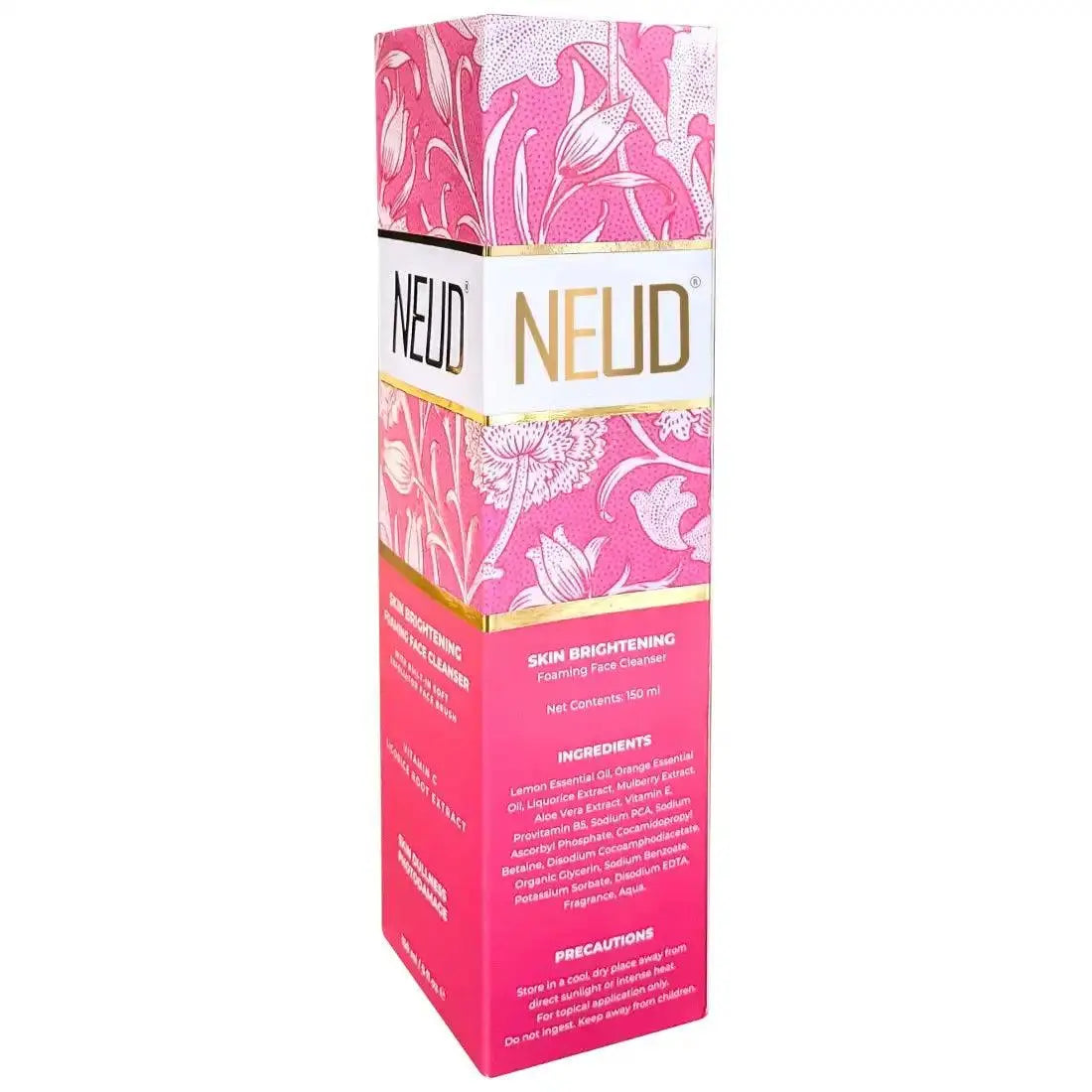 NEUD Skin Brightening Foaming Face Cleanser 150ml Contains Vitamin C, Licorice, Orange, Mulberry and Aloe Vera - everteen-neud.com