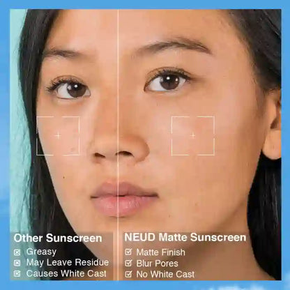 NEUD Ultra Velvety Matte Priming Sunscreen Dry Touch with SPF 50 PA++++ and Vitamin E, Sweat-Resistant, No White Cast - 50g