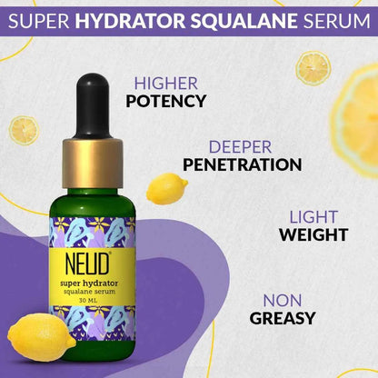 NEUD Super Hydrator Squalane Serum With Lemon Oil, Turmeric Oil & Reverskin - 30 ml