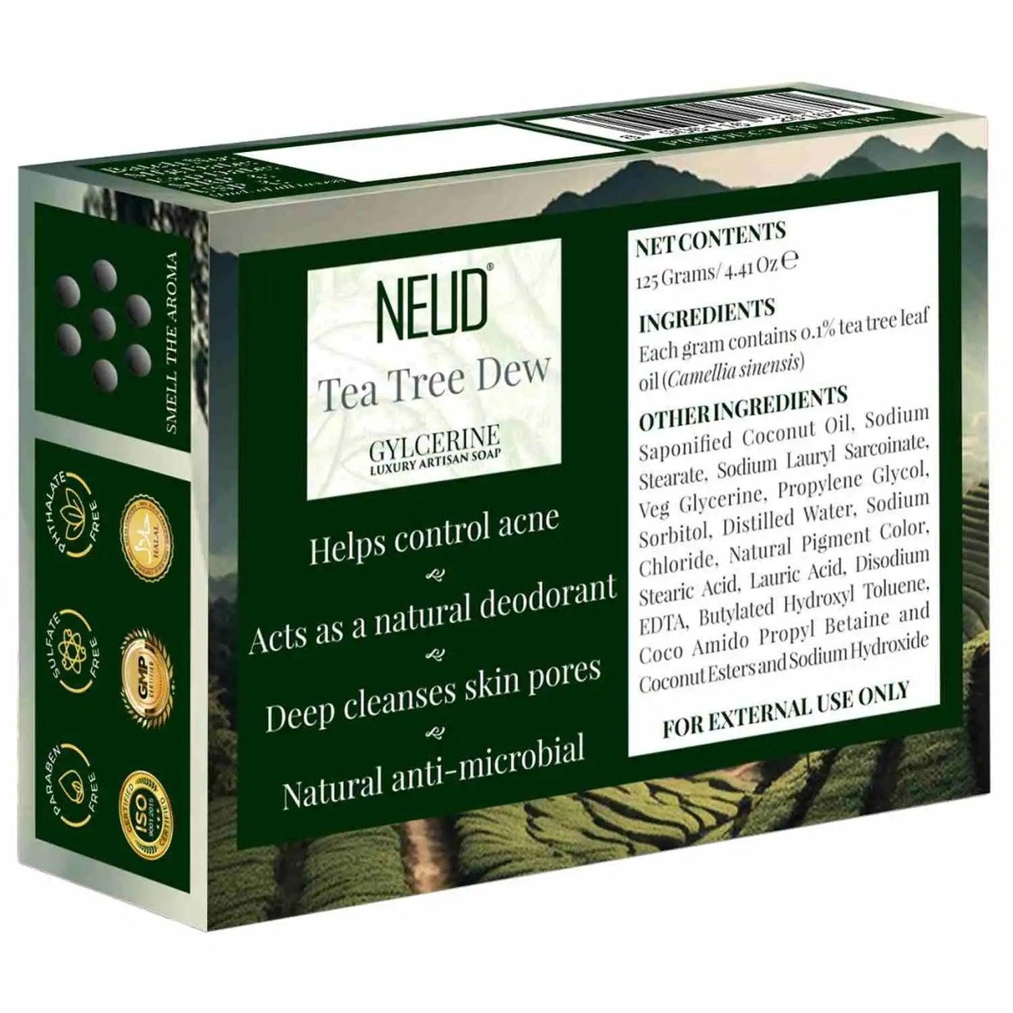 NEUD Tea Tree Dew Glycerine Luxury Artisan Handmade Soap 125g is Shipped Worldwide - everteen-neud.com
