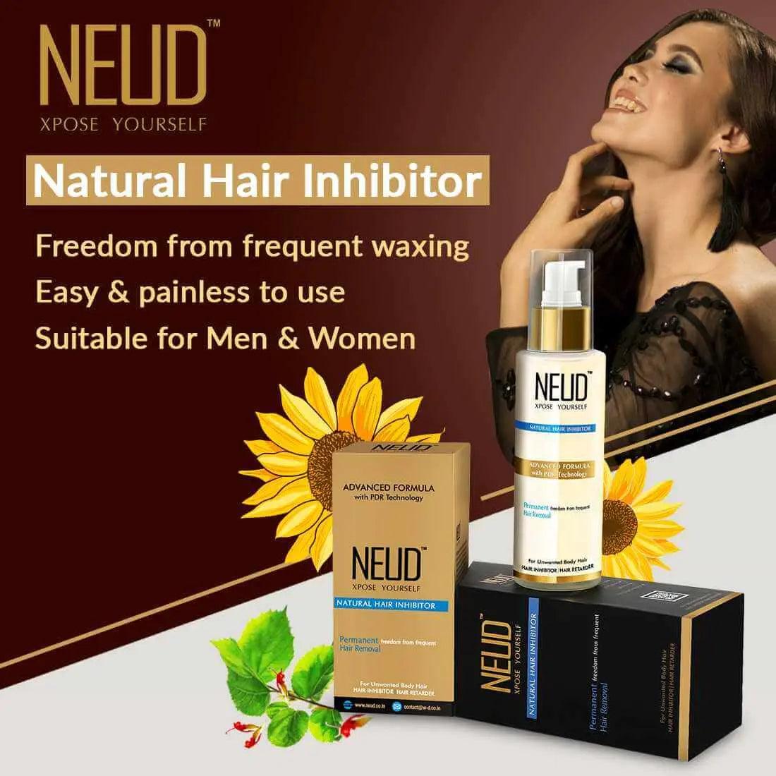 NEUD Ultimate Combo: Hair Inhibitor, Hair Remover Spray and After-Hair-Removal Skin Lotion for Men & Women 8903540011883