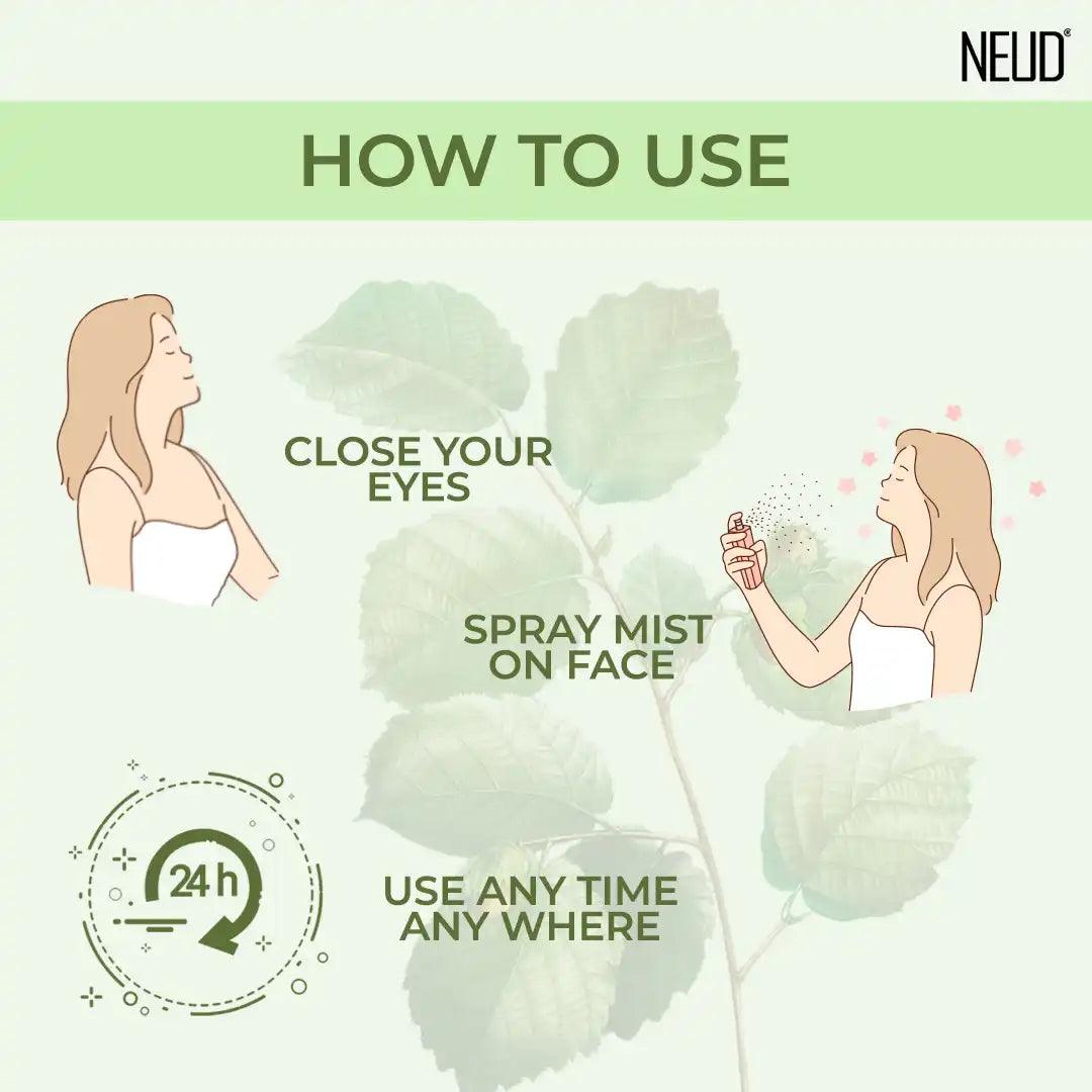 Use NEUD Witch Hazel Facial Mist Spray Anytime, Anywhere to Refresh and Soothe Irritated Skin - everteen-neud.com