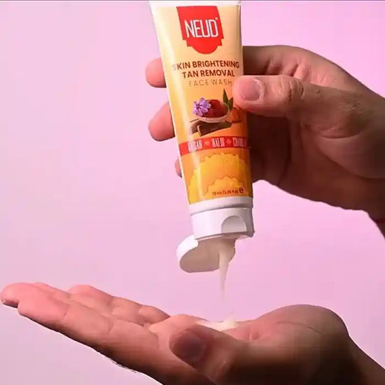 Watch this video to learn why NEUD Skin Brightening Tan Removal Face Wash with Kesar, Haldi and Cnandan is Great for Facial Care - everteen-neud.com